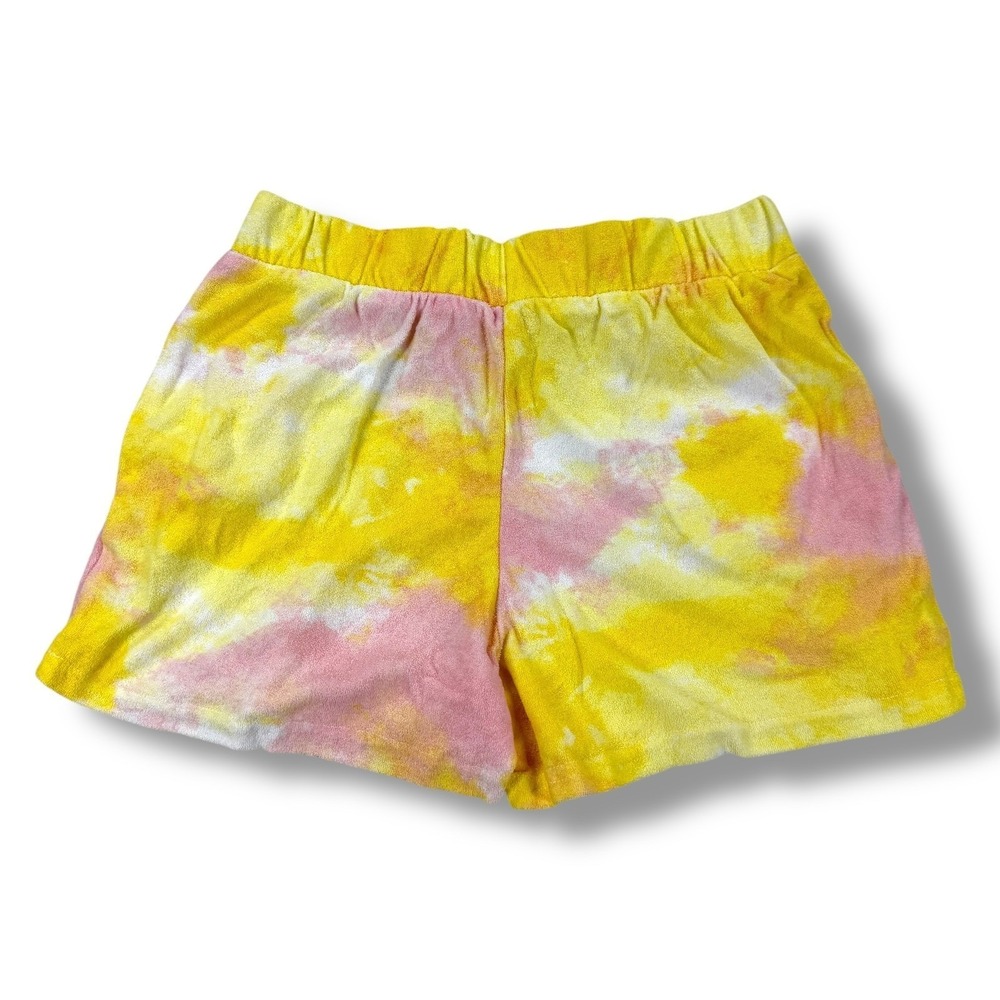 Juicy Couture Terry Cloth Tie Dye Lounge Set Short Sleeve Hoodie‎ and Shorts - Picture 3 of 12